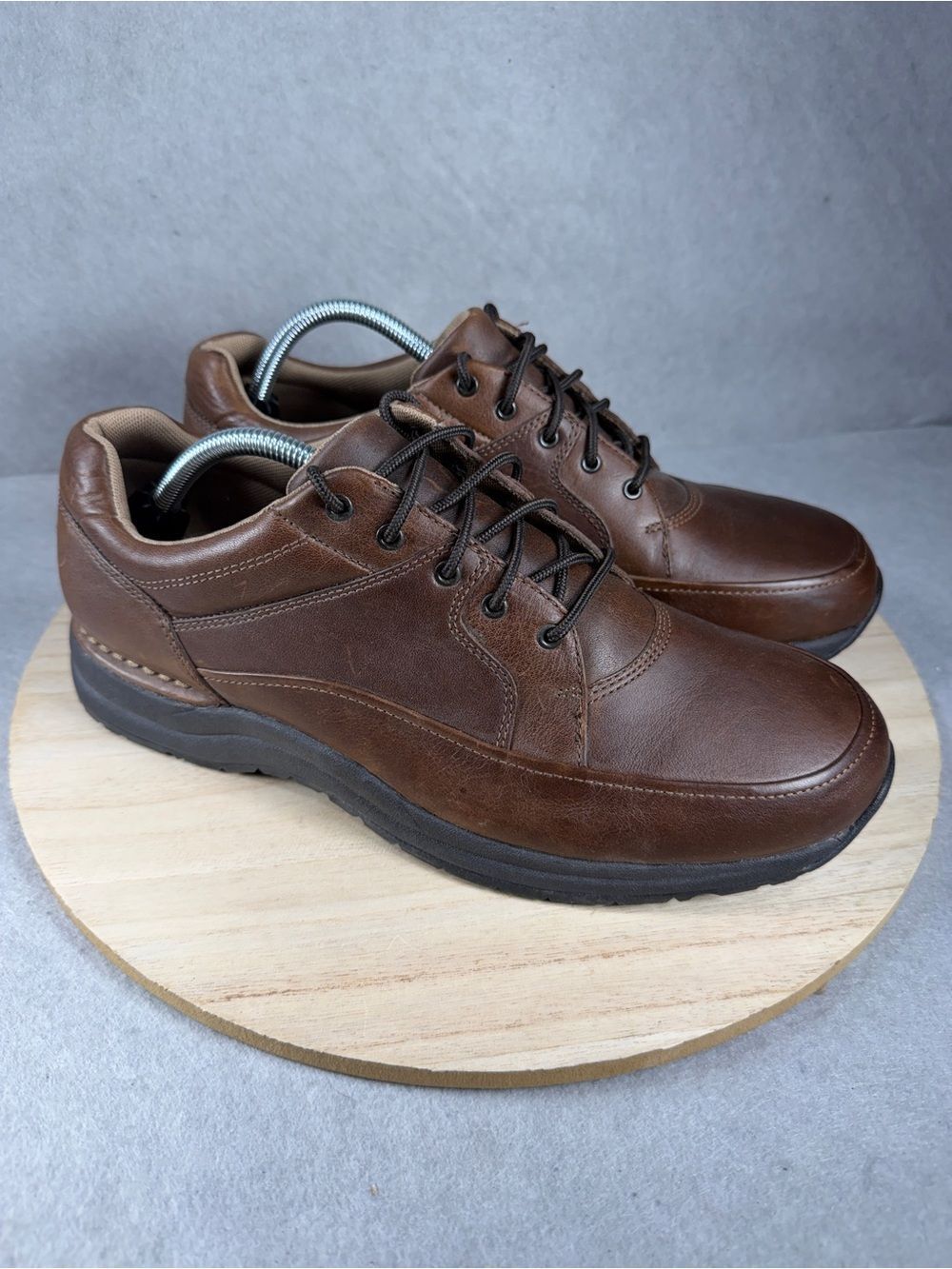 Rockport EdgeHill APM33603 Mens Brown Leather Walking Shoes Vibram NWOB Sz 10.5W